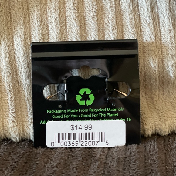 Gold and Blue Hoop Earrings โ Taramanda - Picture 9 of 10